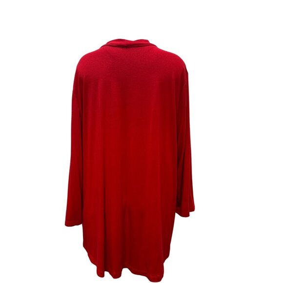 Alembika Red Long Sleeve Top Viscose Blend L - Picture 2 of 4